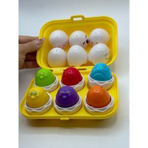 1993 Vintage Tomy Hide n Squeak Eggs Sorting Learning Toy